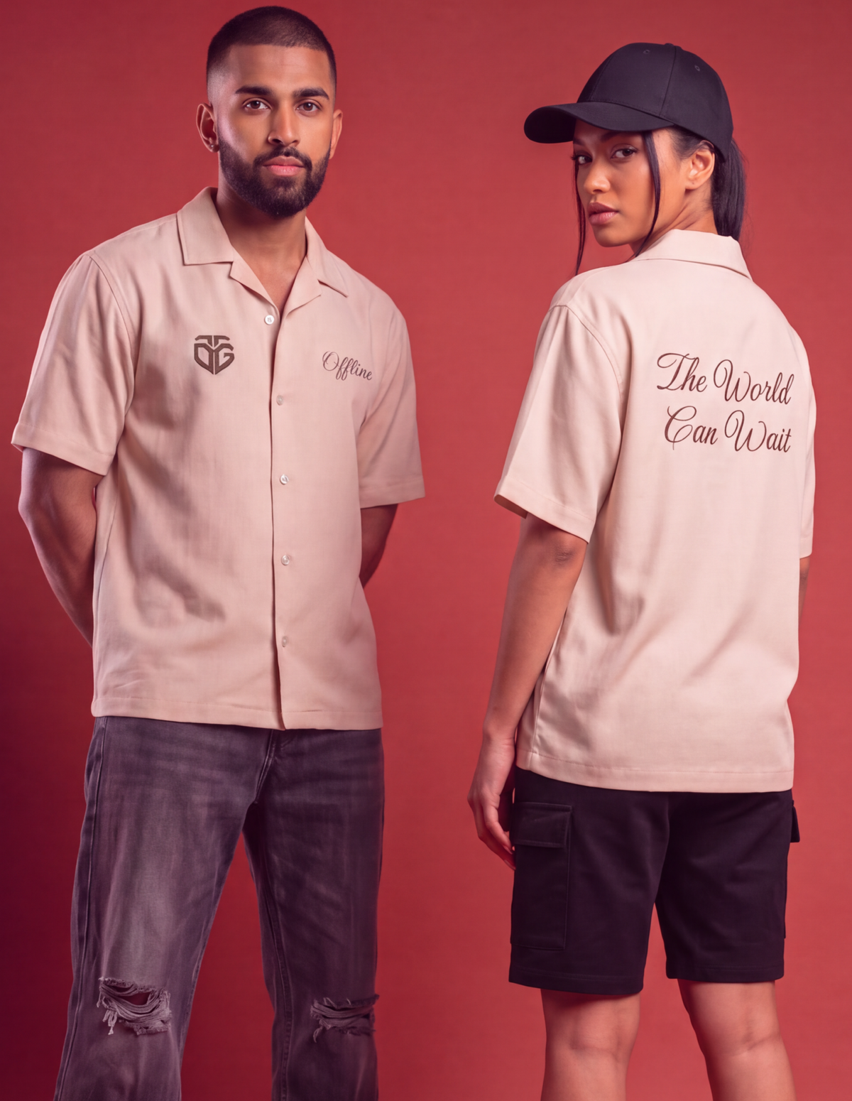 Offline — The World Can Wait — Oversized Boxy Shirt