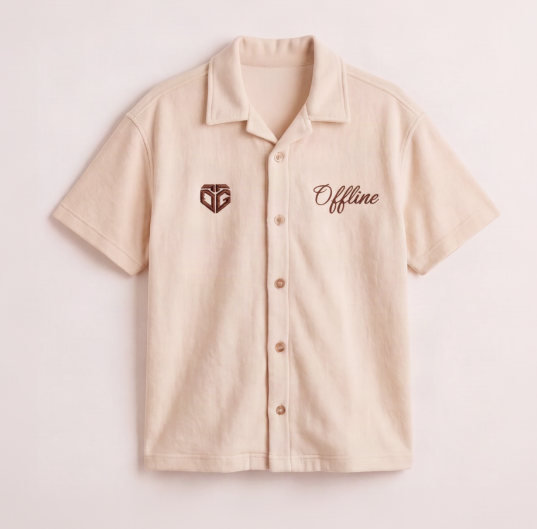 Offline — The World Can Wait — Oversized Boxy Shirt